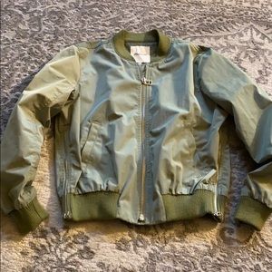 Madewell green bomber jacket